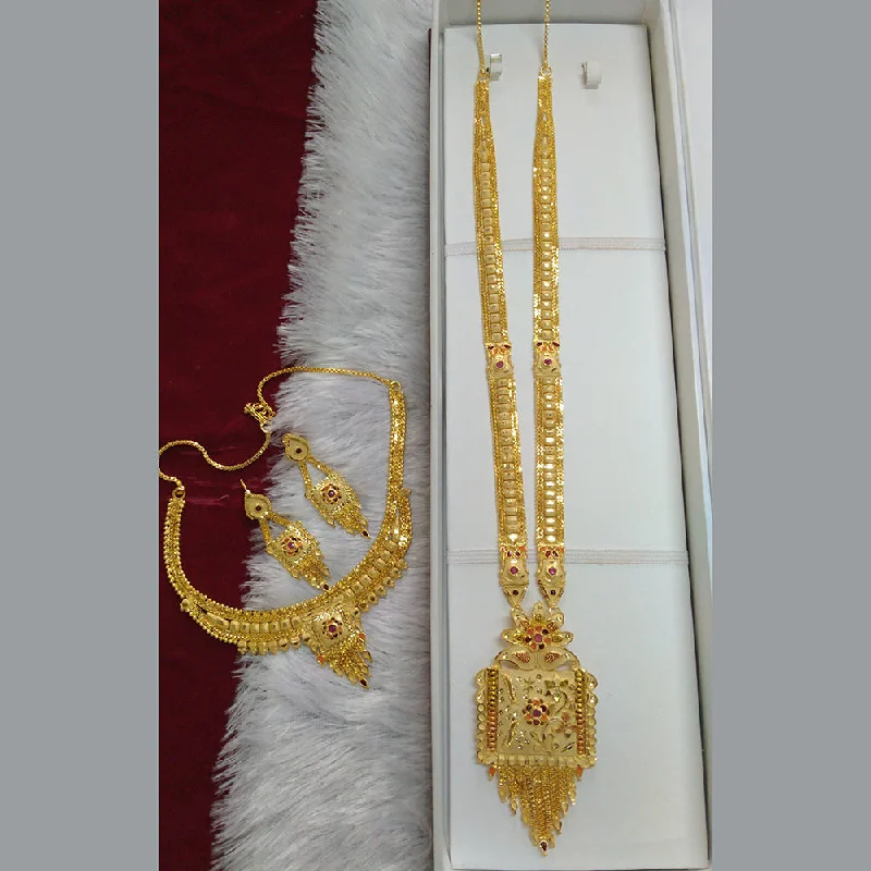 Bohemian Style Necklace-Pari Art Jewellery Forming Long And Short Necklace Set