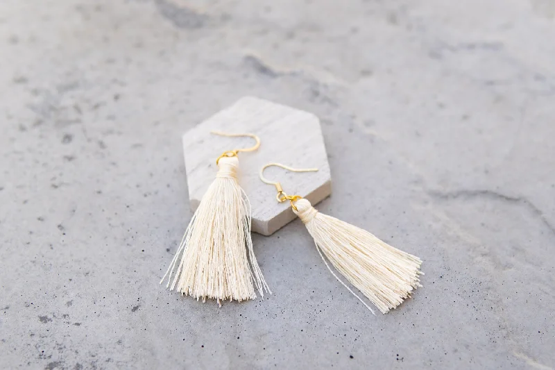 Handcrafted Hoop Earrings-Tassel Earrings-Assorted