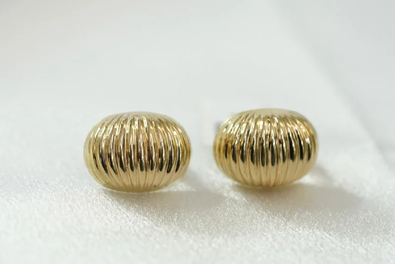 Geometric Hoop Earrings-14k HoneyComb Clip Earrings