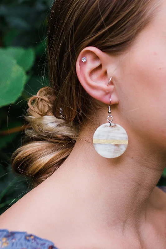 Bold Fashion Earrings-Golden Horizon Earrings