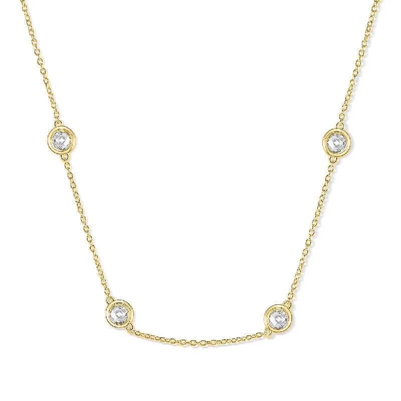 Chunky Silver Necklace-The Kali - Gold