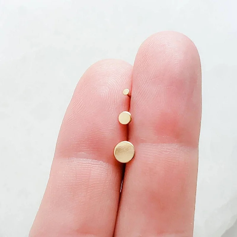 Simple Gold Hoop Earrings-Tiny Dot Stud Earrings