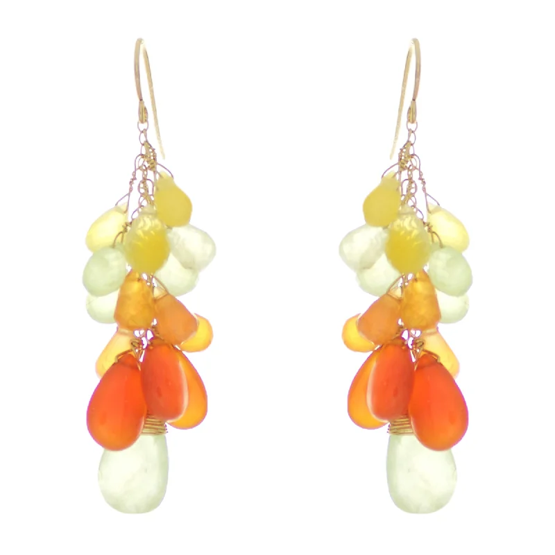 Fashionable Ear Cuffs-Orange & Lemon Drop Earrings