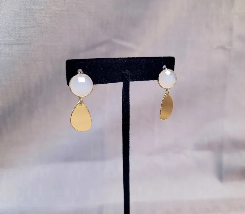 Diamond Drop Earrings-Misty Morning Earrings