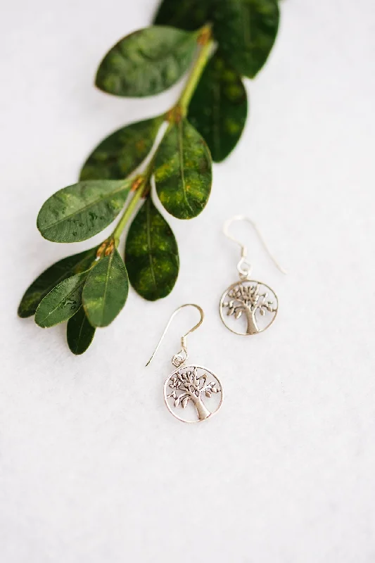 Statement Jewelry Earrings-Delicate Sapling Earrings