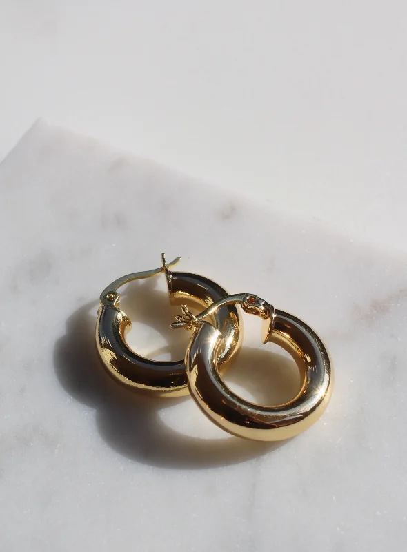 Chunky Gold Hoop Earrings-Lani Hoops