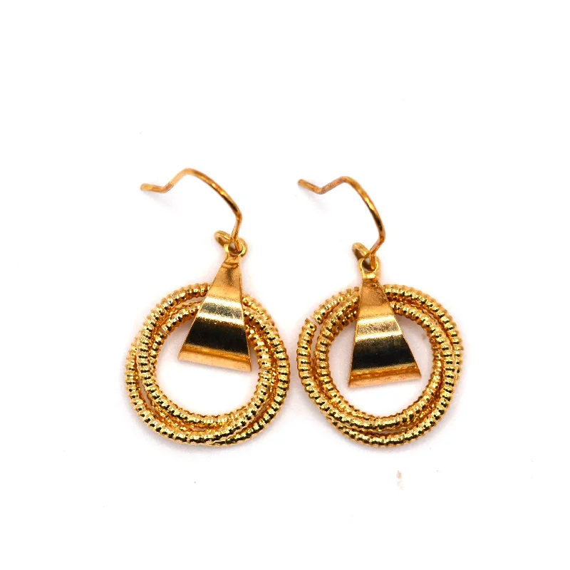 Textured Gold Earrings-Passion Earring