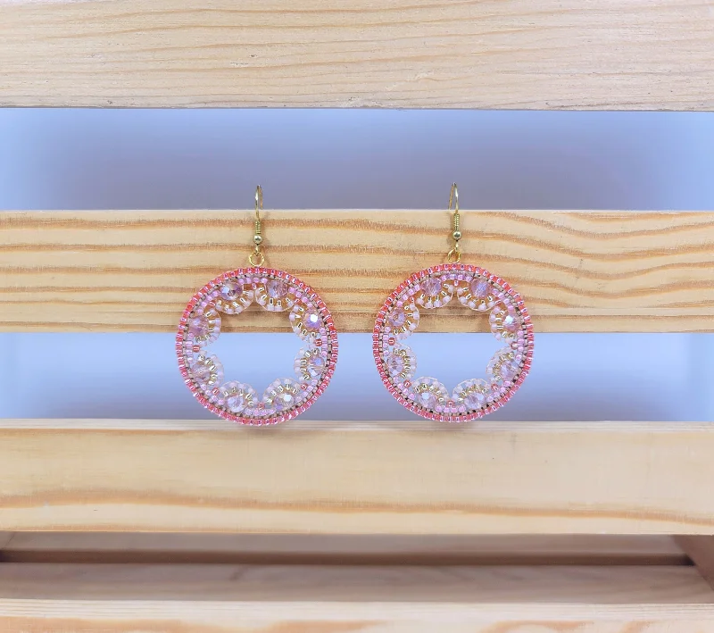 Abstract Shape Earrings-Strawberry Lace Earrings