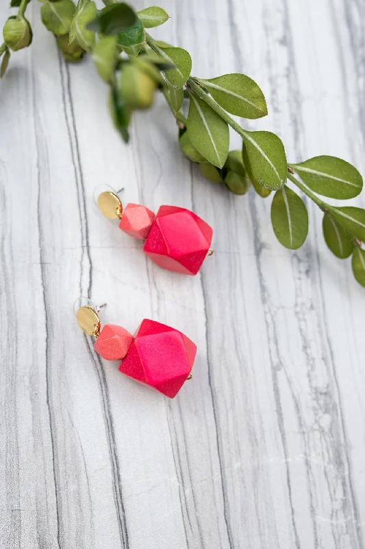 Heart Shaped Stud Earrings-Berry Pop Earrings