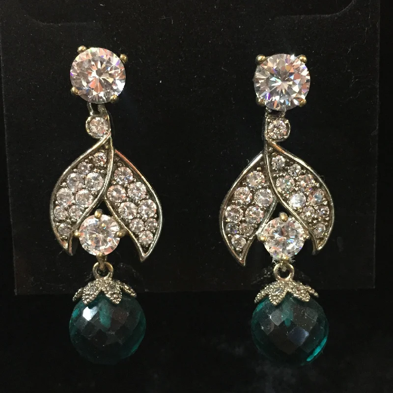 Ethnic Earrings-CZ Earrings 1.5"