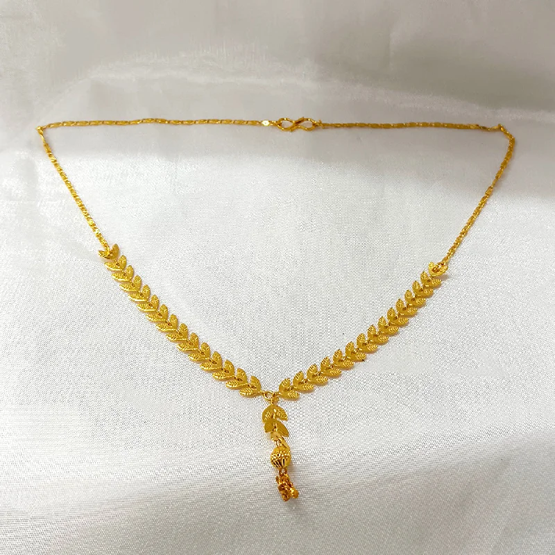 Fancy Choker Necklace-Darshana Jewels Dye Gold Necklace