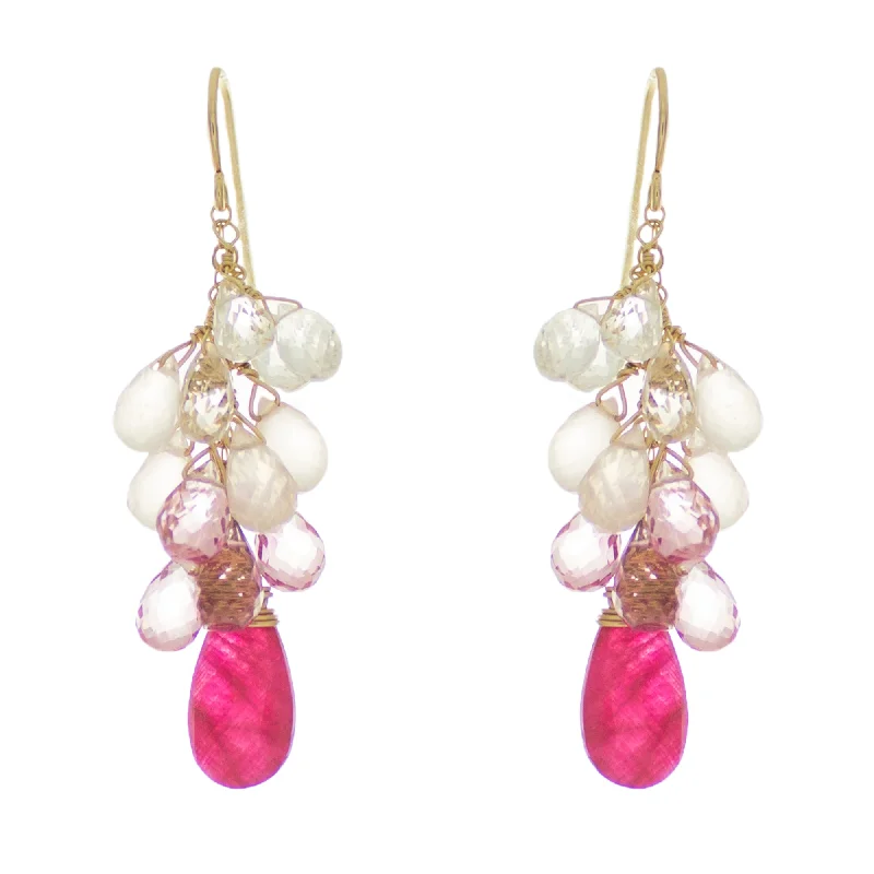 Celestial Star Earrings-French Pink  Drop Earrings