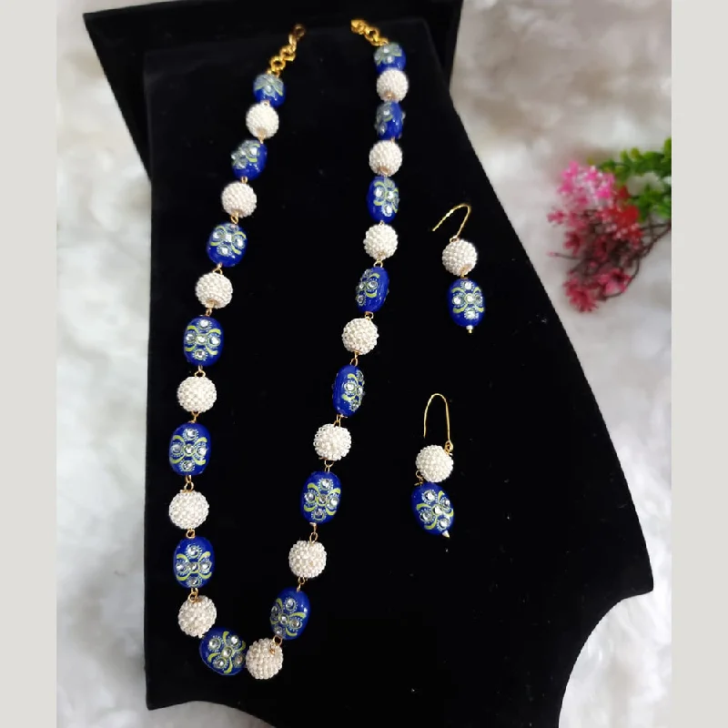 Crystal Bar Necklace-JCM Gold Plated Beads Necklace Set