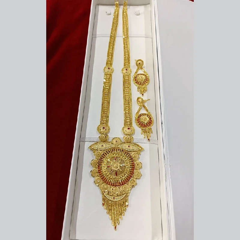 Bridal Wedding Necklace-Pari Art Jewellery Forming Long Necklace Set