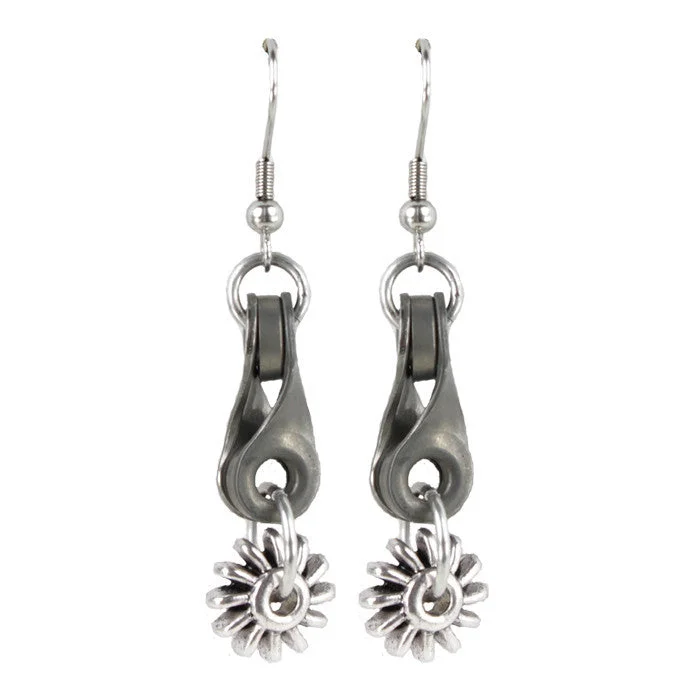 Modern Gemstone Earrings-Twisted Link & Roller Wheel Earrings - Wholesale