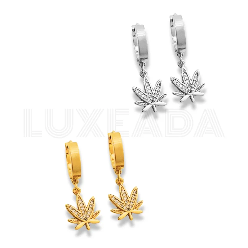 Drop Crystal Earrings-CZ Mary Jane Huggies