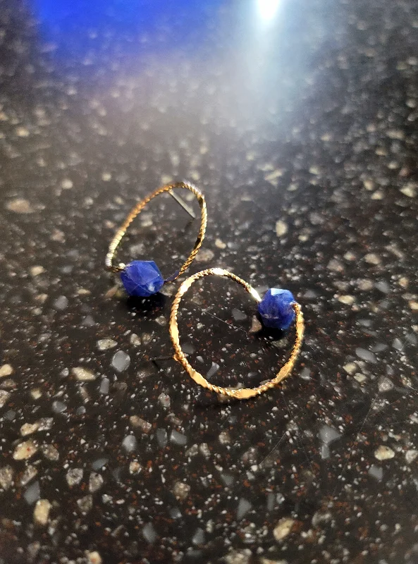 Opal Earrings-Comet Earrings Navy