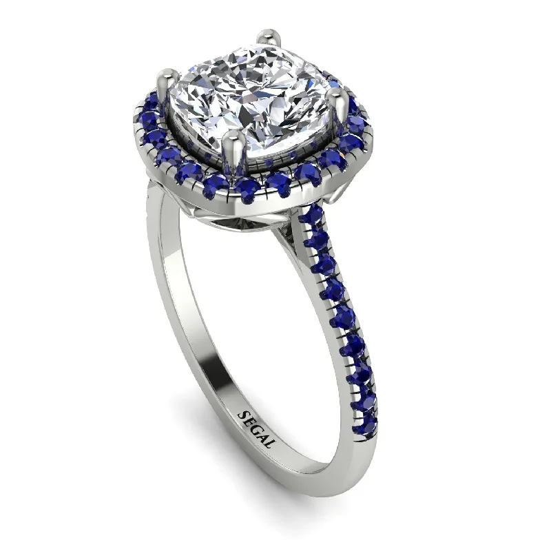 Infinity Love Ring-Gorgeous Cushion Cut Diamond Pave Engagement Ring With Hidden Stone - Kira No. 63