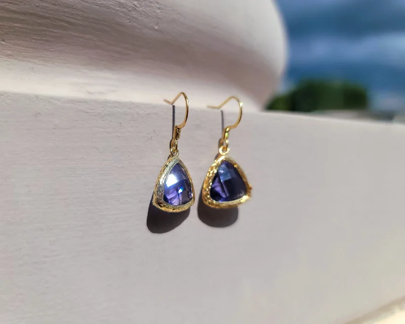 High-End Diamond Earrings-Purple Reign Earrings