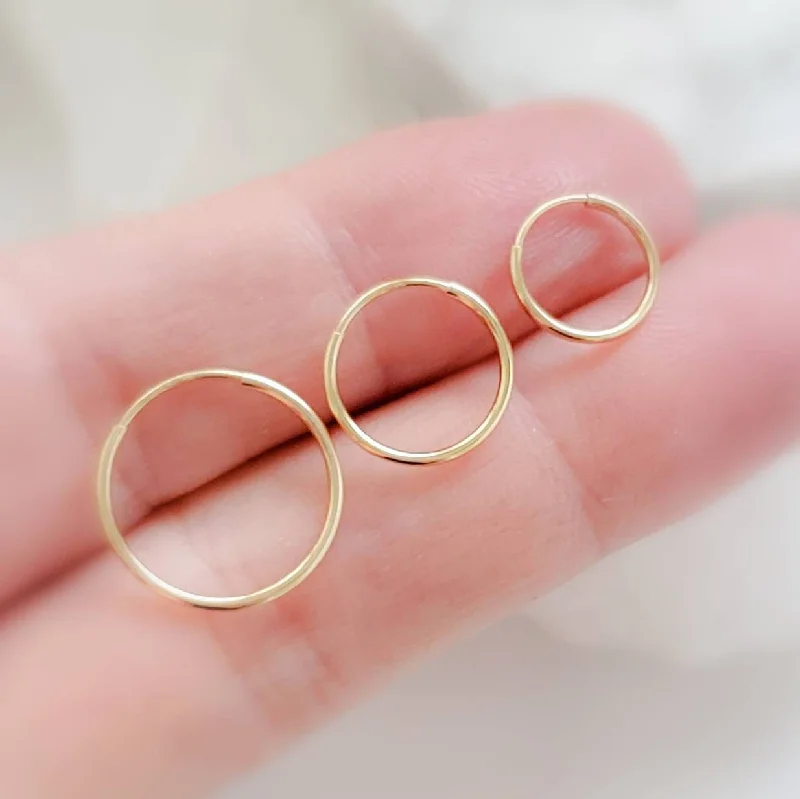 Boho Chic Earrings-14k Endless Hoop Earrings