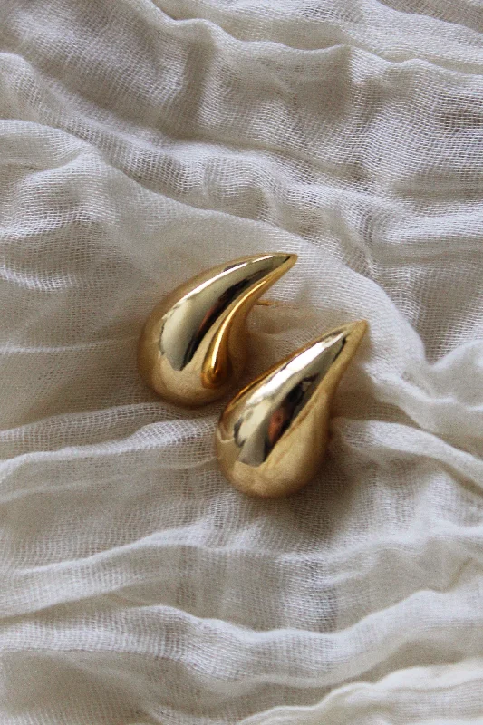 Small Gold Earrings-XL Teardrop Earring