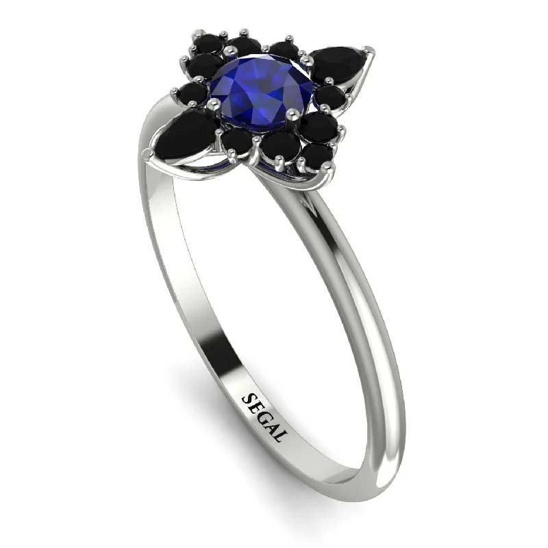 Luxurious Wedding Ring-Compass Sapphire Engagement Ring - Rose No. 45