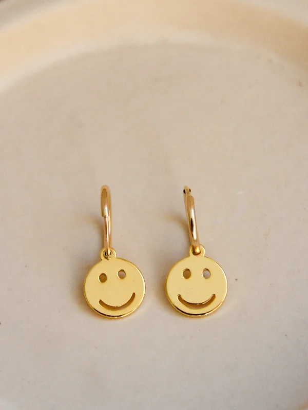 Lightweight Dangle Earrings-All Smiles Hoop Earrings