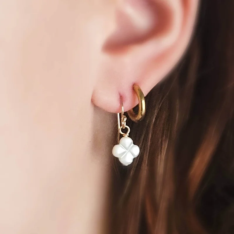 Unique Statement Earrings-Mother of Pearl Earrings