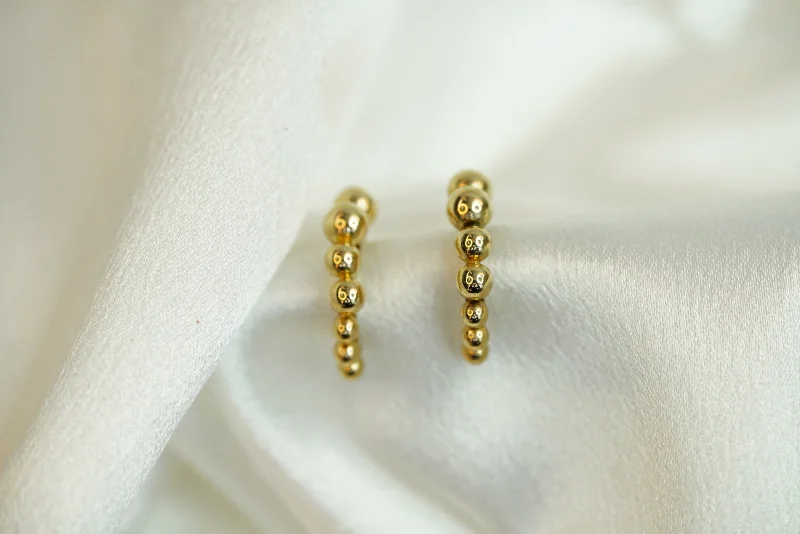 Silver Dangle Earrings-14k Balls Earrings