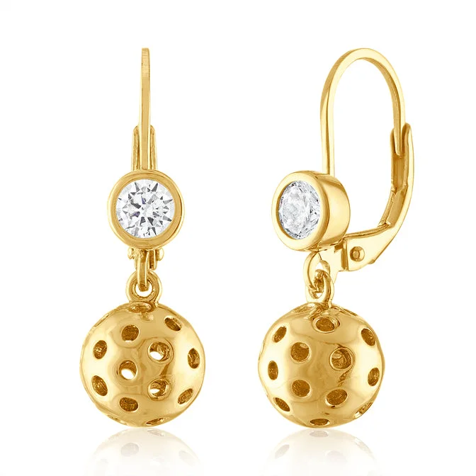 Wedding Party Earrings-3-D Pickle Ball Earring Collection