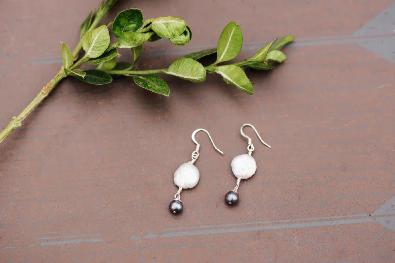 Cuff Style Earrings-Tiered Pearl Earrings