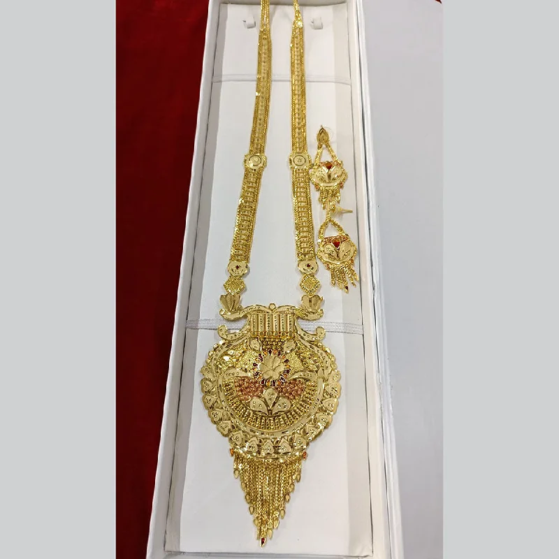 Luxury Pearl Necklace-Pari Art Jewellery Forming Long Necklace Set