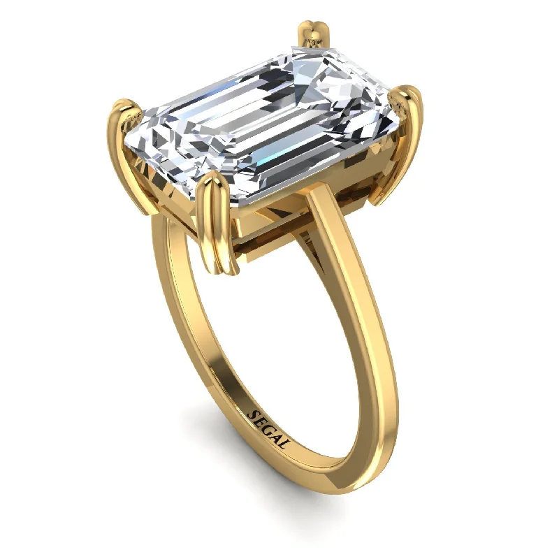 Personalized Stacking Ring-Classic Emerald Cut Diamond Engagement Ring - Jakes No. 1