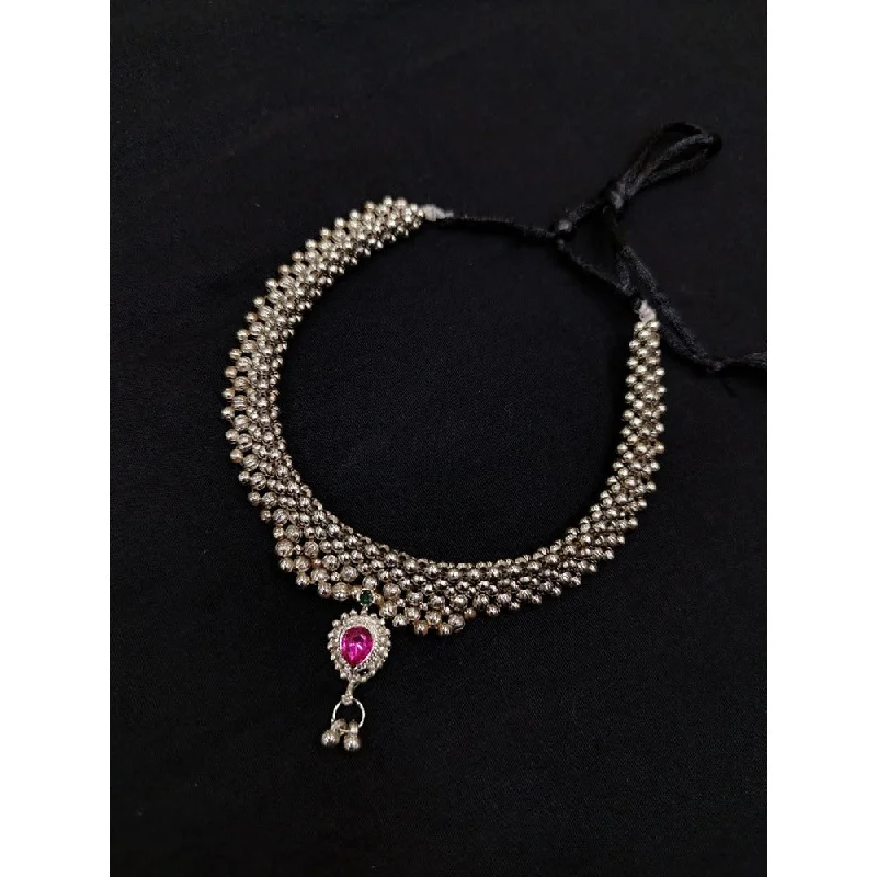 Rose Gold Chain Necklace-Akruti Collection Oxidised Plated Necklace Set