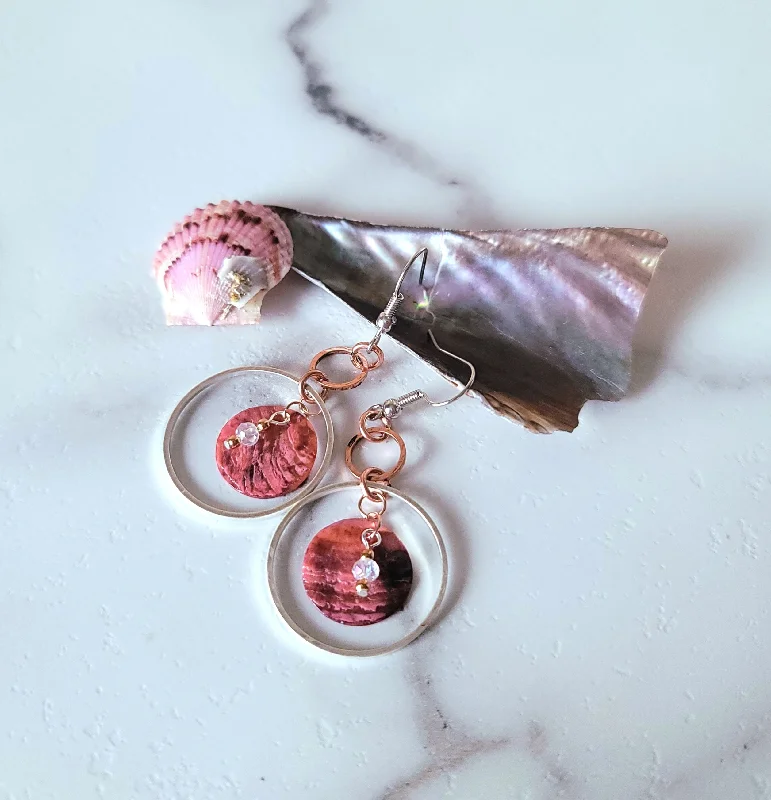 Zodiac Sign Earrings-Blush Shell Earrings