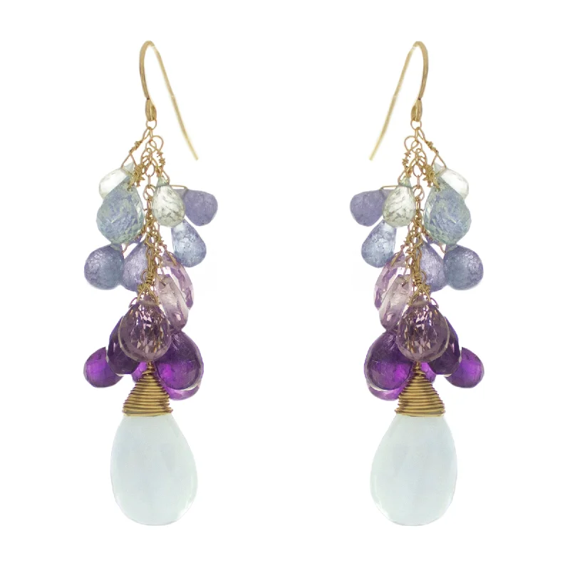 Opal Drop Earrings-Ultraviolet  Drop Earrings