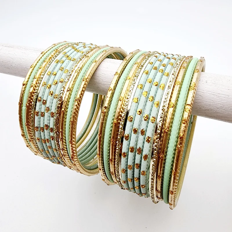 Ethnic Silver Bangles-Lakshmi Bangle Set