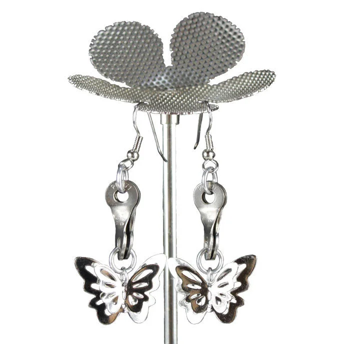 Butterfly Gold Earrings-Stainless Steel Butterfly Earrings - Wholesale