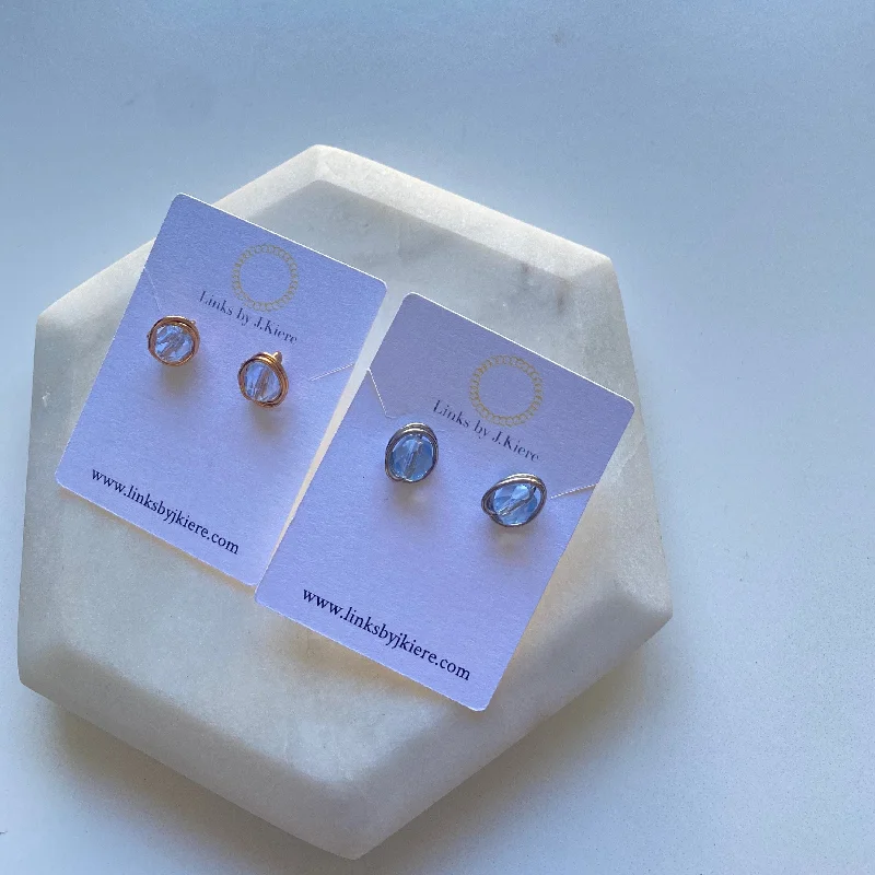 Nature Inspired Earrings-The Morgan Earrings in Ice Blue