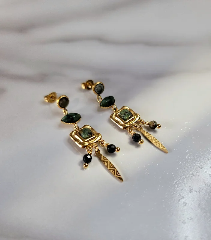 Gold Stud Earrings for Women-Cairo Earrings