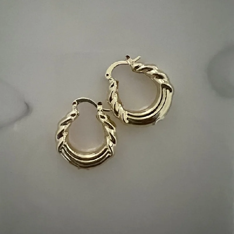 Luxury Stud Earrings-Celeste Twist Hoop Earrings