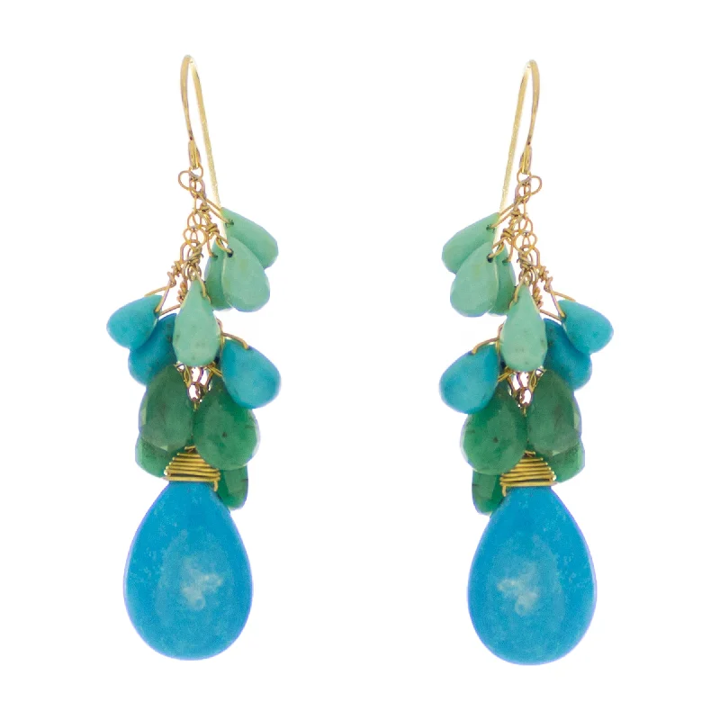 Elegant Gemstone Earrings-Arizona Blue Drop Earrings