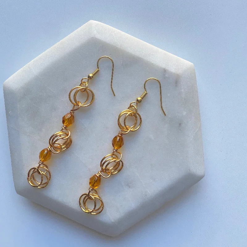 Unique Pearl Earrings-The Kiere Earrings in Honey