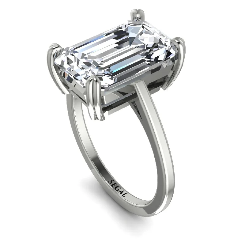 Fashionable Ruby Ring-Classic Emerald Cut Diamond Engagement Ring - Jakes No. 3