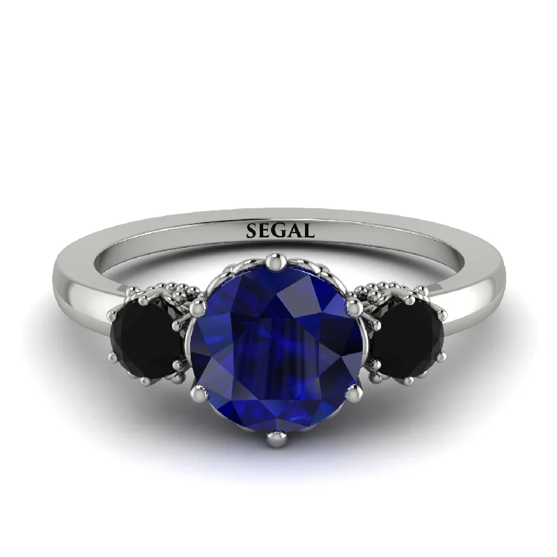 Custom Promise Ring for Him-Classic 3 Stone Sapphire Engagement Ring - Sofia No. 45