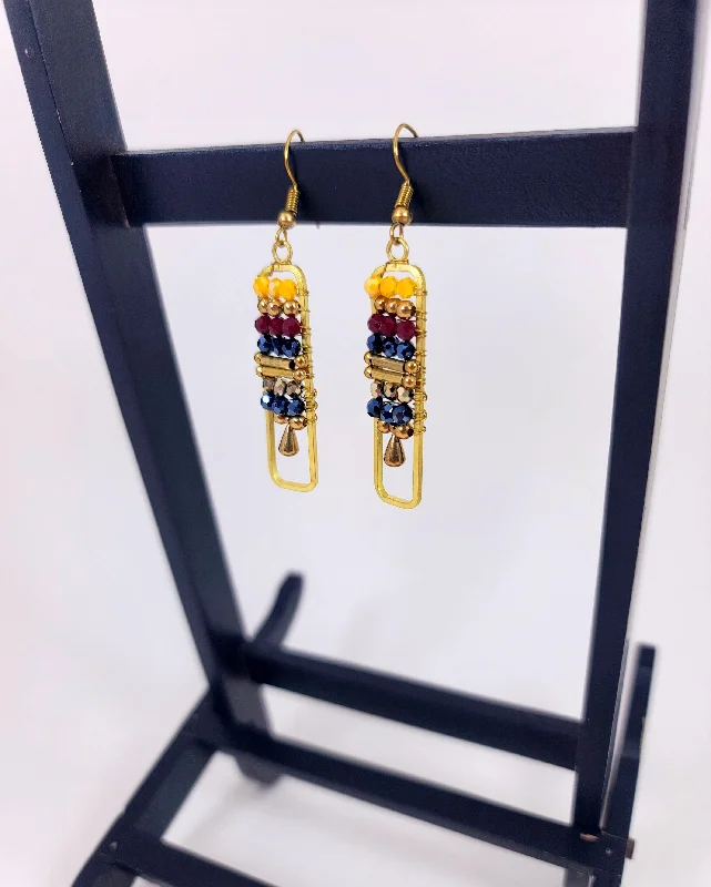 Chic Drop Earrings-Sunset Ladder Earrings