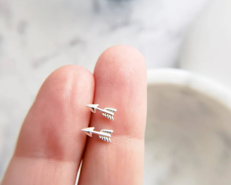 Stylish Silver Earrings-Little Arrow Earrings