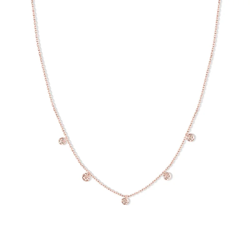 Vintage Crystal Necklace-The Serene - Rose Gold