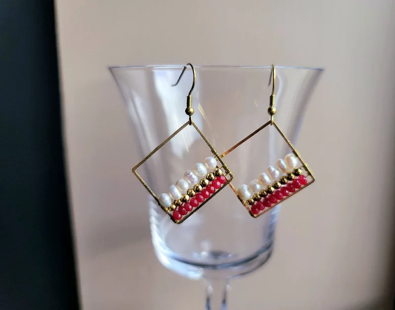 Dainty Silver Earrings-Cherry Trifecta Earrings