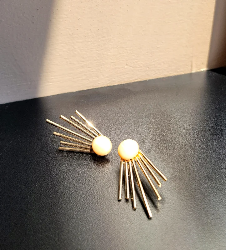 Classic Stud Earrings-Sun Ray Earrings